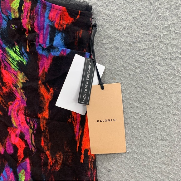 Halogen Black Mult Cloud Wash Floral Print Sleeveless Blouse Tank Top Women’s XL - Picture 7 of 10